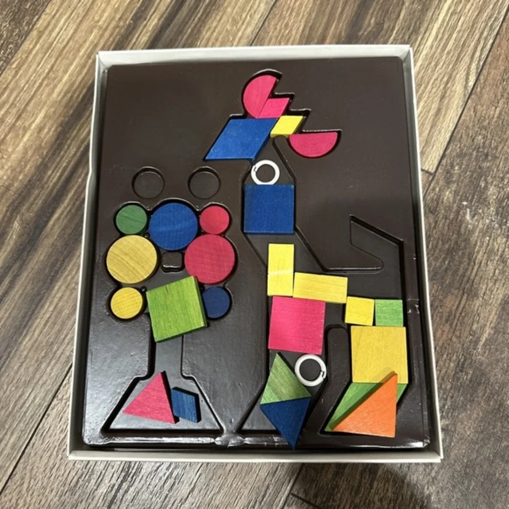 Leisure Learning Mr Super Mind Wood Shapes Educational Activity Set Missing Piec